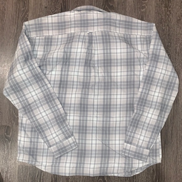 Grey and white plaid ASOS button up sz xl new - Picture 4 of 4
